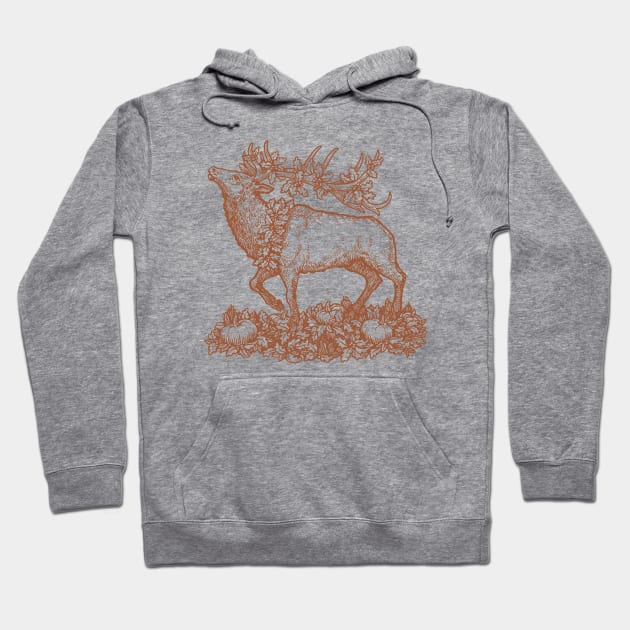 Autumn Elk Hoodie by calebfaires